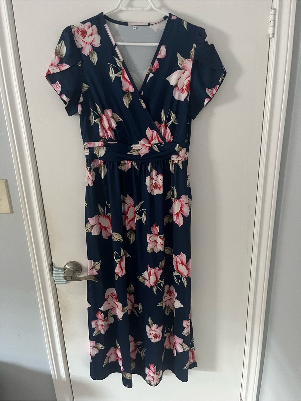 Navy Floral Maternity Dress